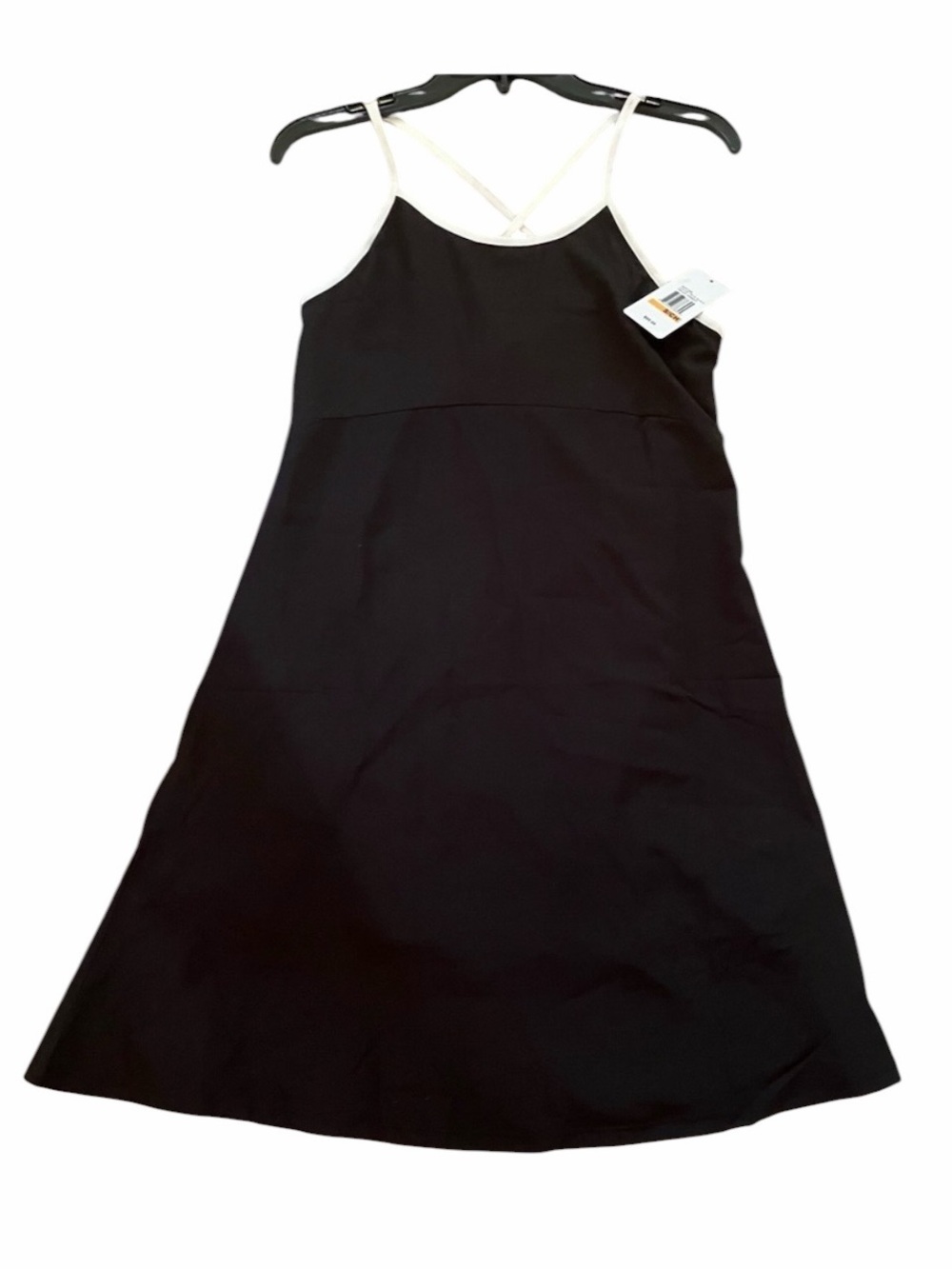 Nautica Black Tennis Dress Small Athletic Strappy Back Built In Bra Athleisure